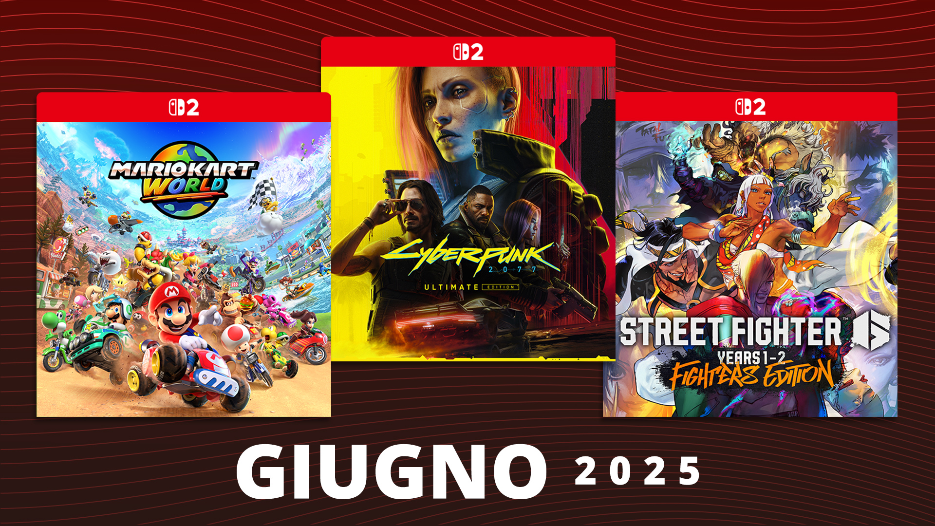 Mario Kart World, Street Fighter 6, Cyberpunk 2077: Ultimate Edition e altri saranno disponibili al lancio di Nintendo Switch 2!